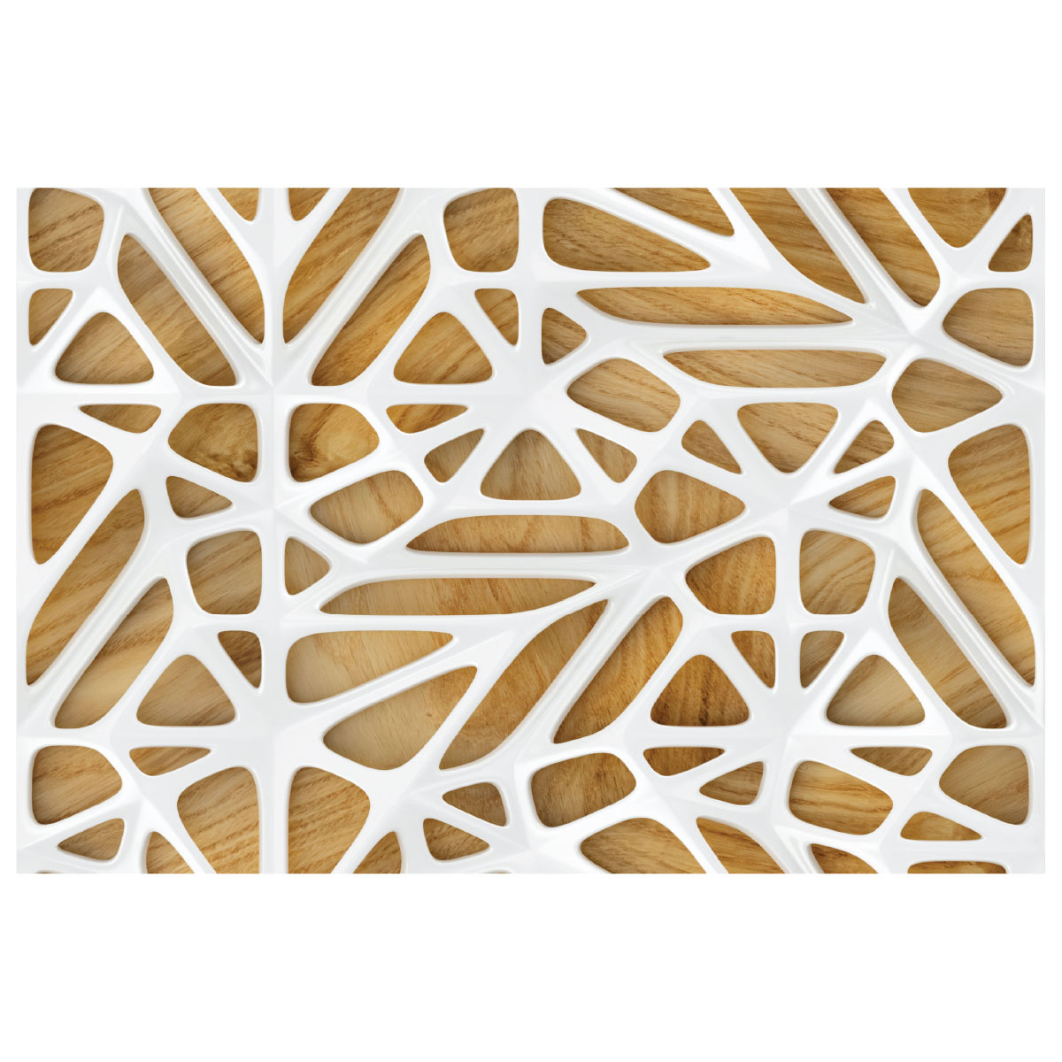 Sticker meuble scandinave bois design blanc 40 x 60 cm - 4