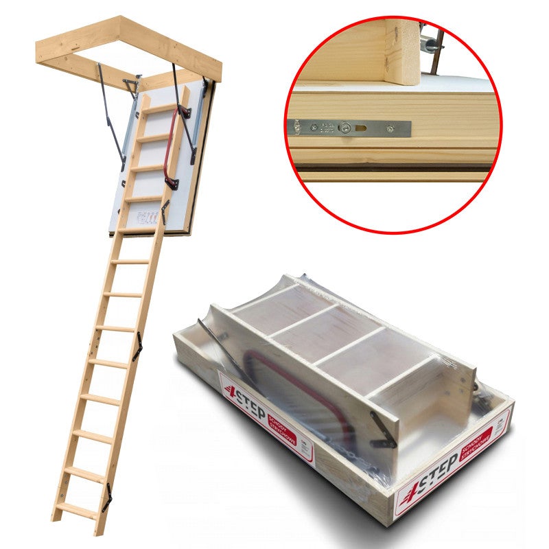 Drewniane schody strychowe 4Step EXTREME 120x60 H-305 76mm
