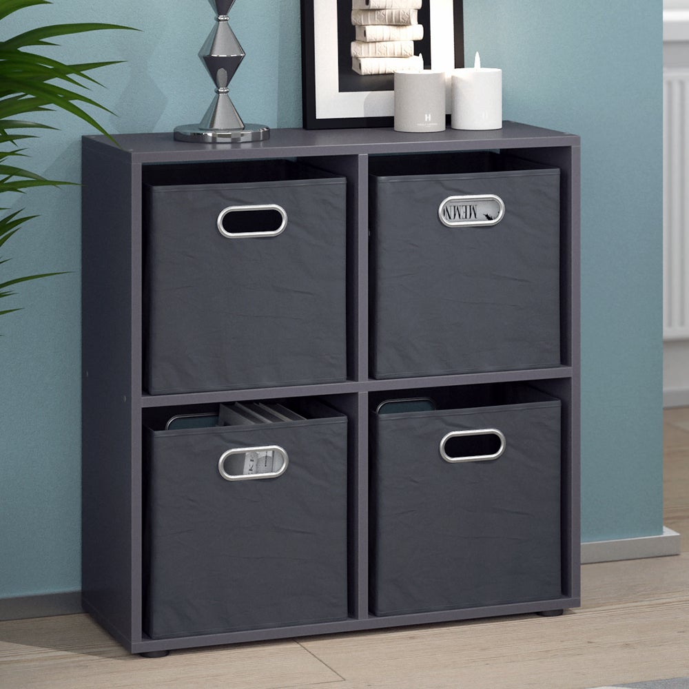 Vicco Meuble de rangement cube Tetra, Gris, 72.6x72cm - 5