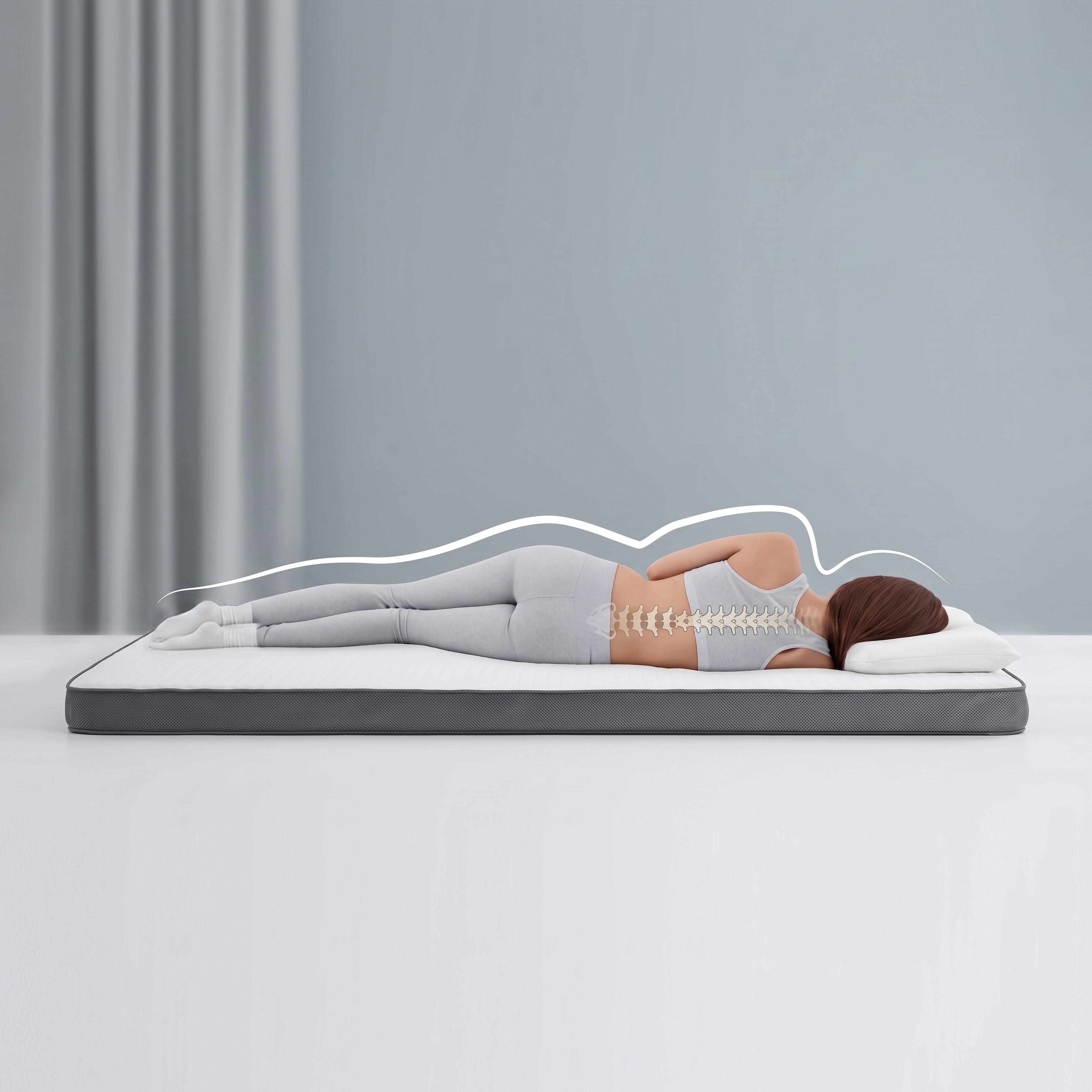 Surmatelas 160x200cm Mousse haute résilience, épaisseur 7 cm, double face – H2 (souple) / H3 (ferme) - 9