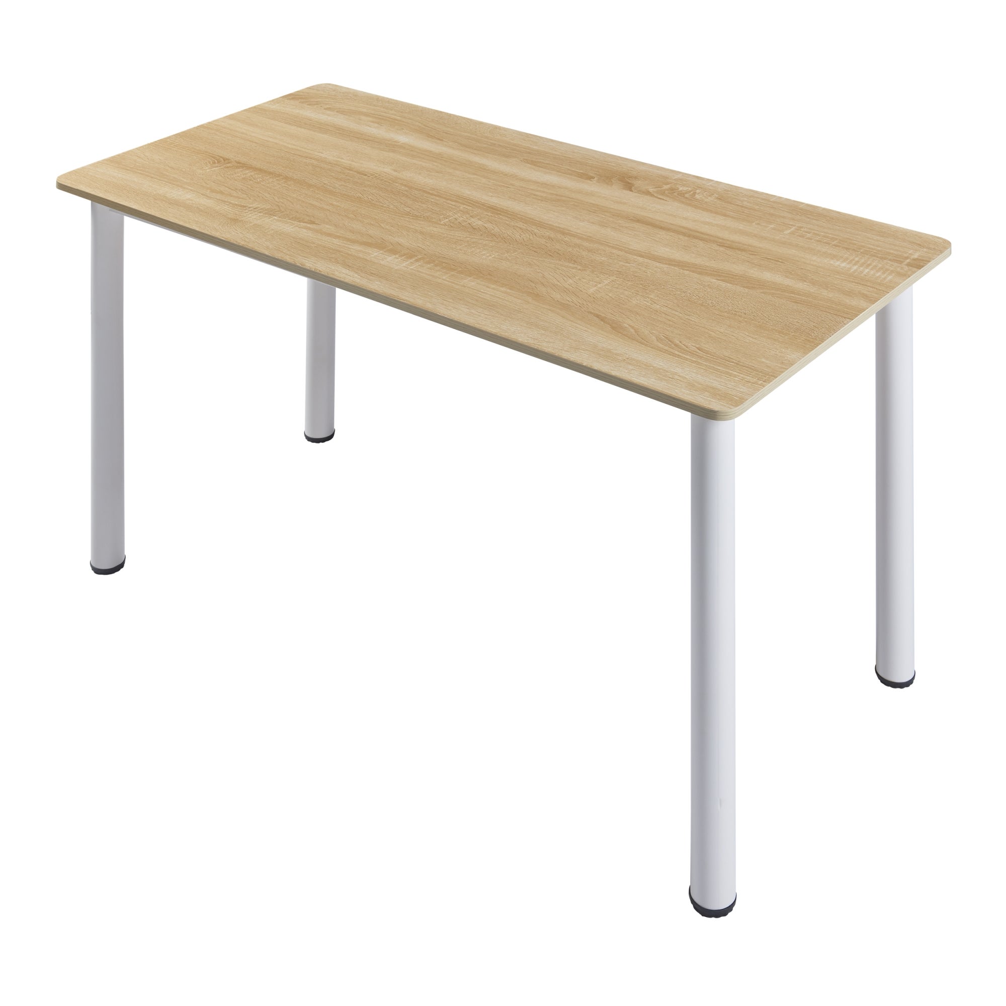 Mesa de comedor Tammela versátil para 4 personas de acero y MDF 120 x 60 x 75 cm - Efecto roble [en.casa] - 5