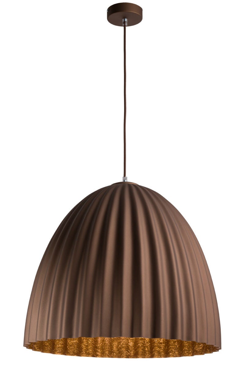 Lampa wisząca Telma brązowo-miedziana 1xE27x15W dekoracyjna wym: 130 x 70 x 70 cm kamień SIGMA