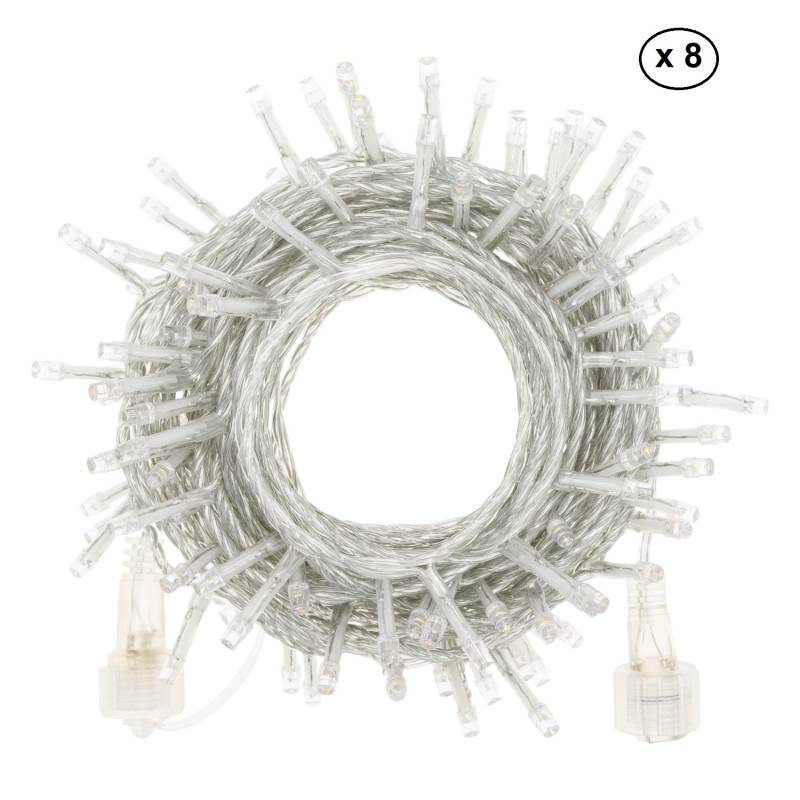 Plafond lumineux en étoile 8 branches de 10m 1600 led ambrées IP44 8 animations - 5
