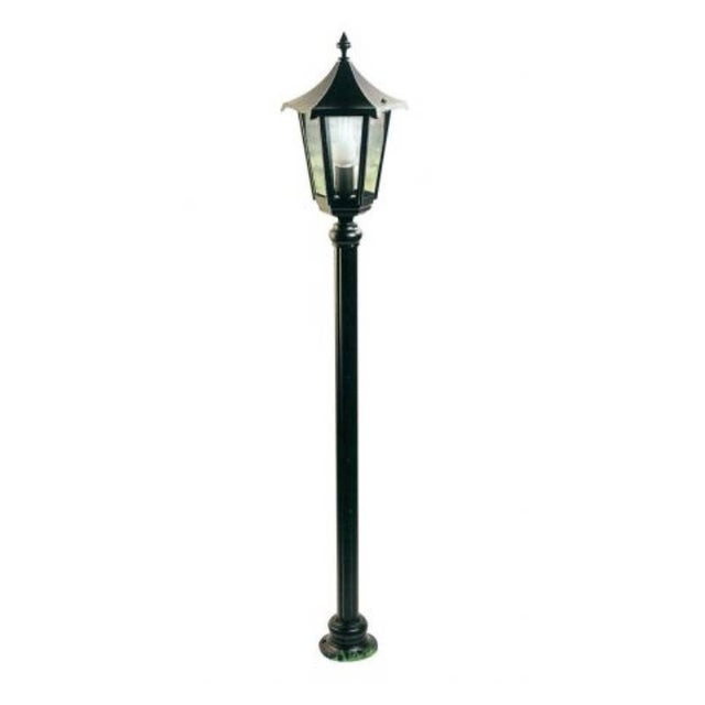 Lampadaire 1 lanterne Monaco Aric - 1.55m - E27 - 100W max - Noir - Sans ampoule