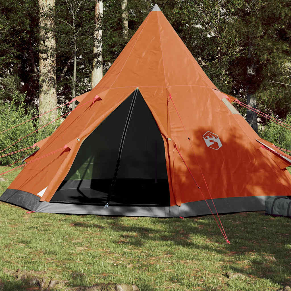 Namiot turystyczny, tipi, 4-os., pomarańczowy, wodoszczelny
