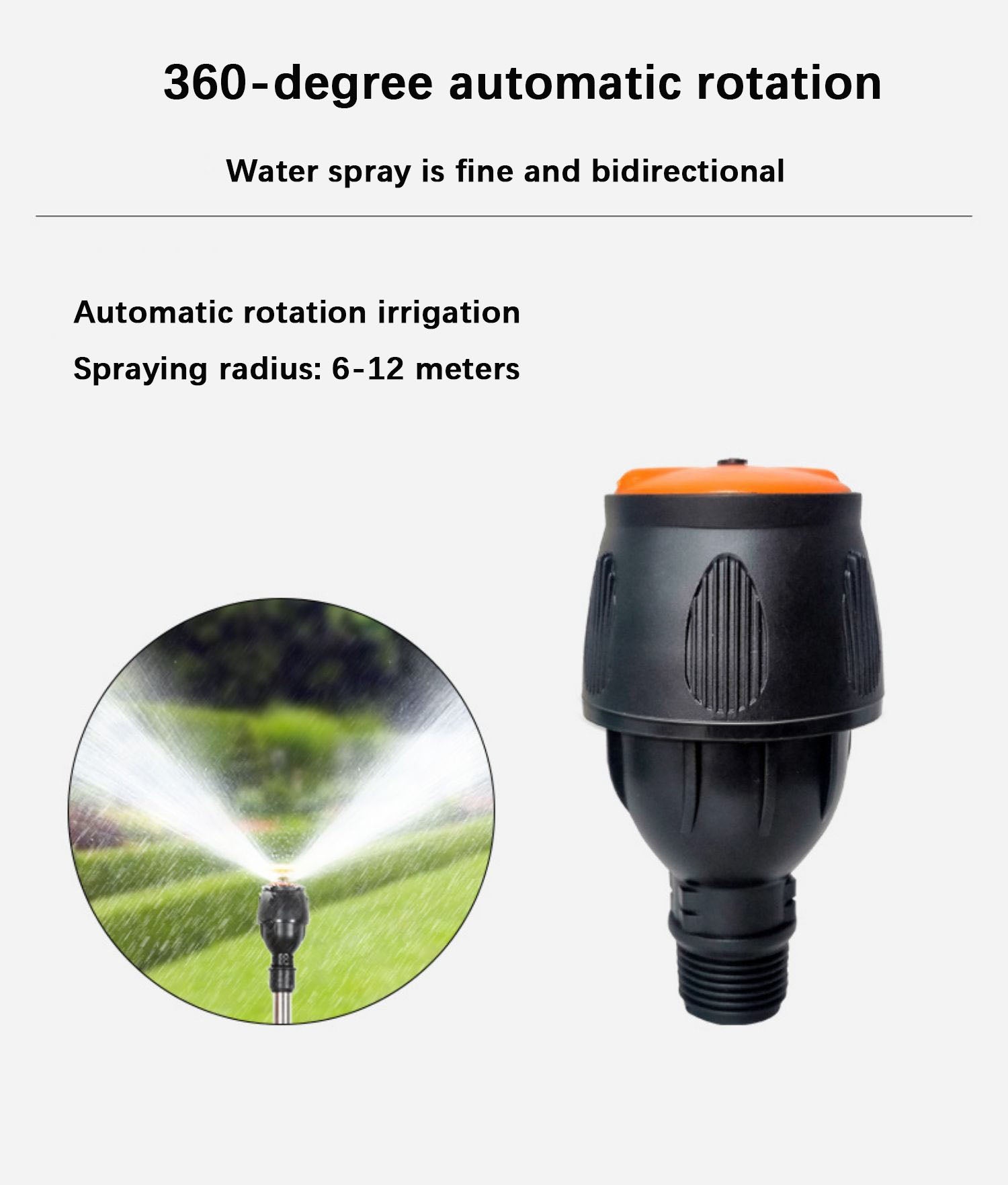 2 ensembles d'arroseurs à trépied rotatifs à 360°, arroseur pour jardin et pelouse, dispositif d'infiltration pour irrigation goutte à goutte - 4