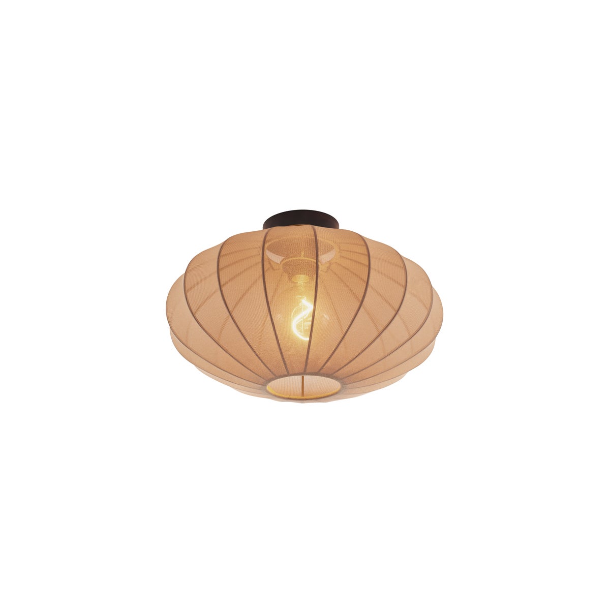 Qazqa designerski plafon - Bida - brązowy, okrągły, max. 15w, kompatybilny z żarówką LED, e27, 42cm oświetlenie wewnętrzne