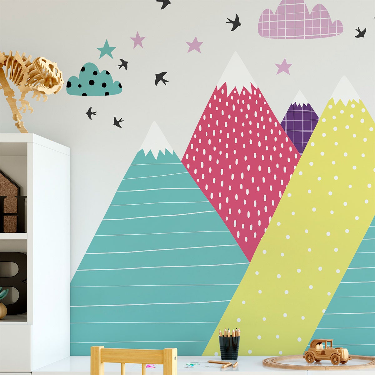 Adesivo bambino di montagna scandinavo neka - Sticker adesivo - adesivi murali - 90x135cm - 6