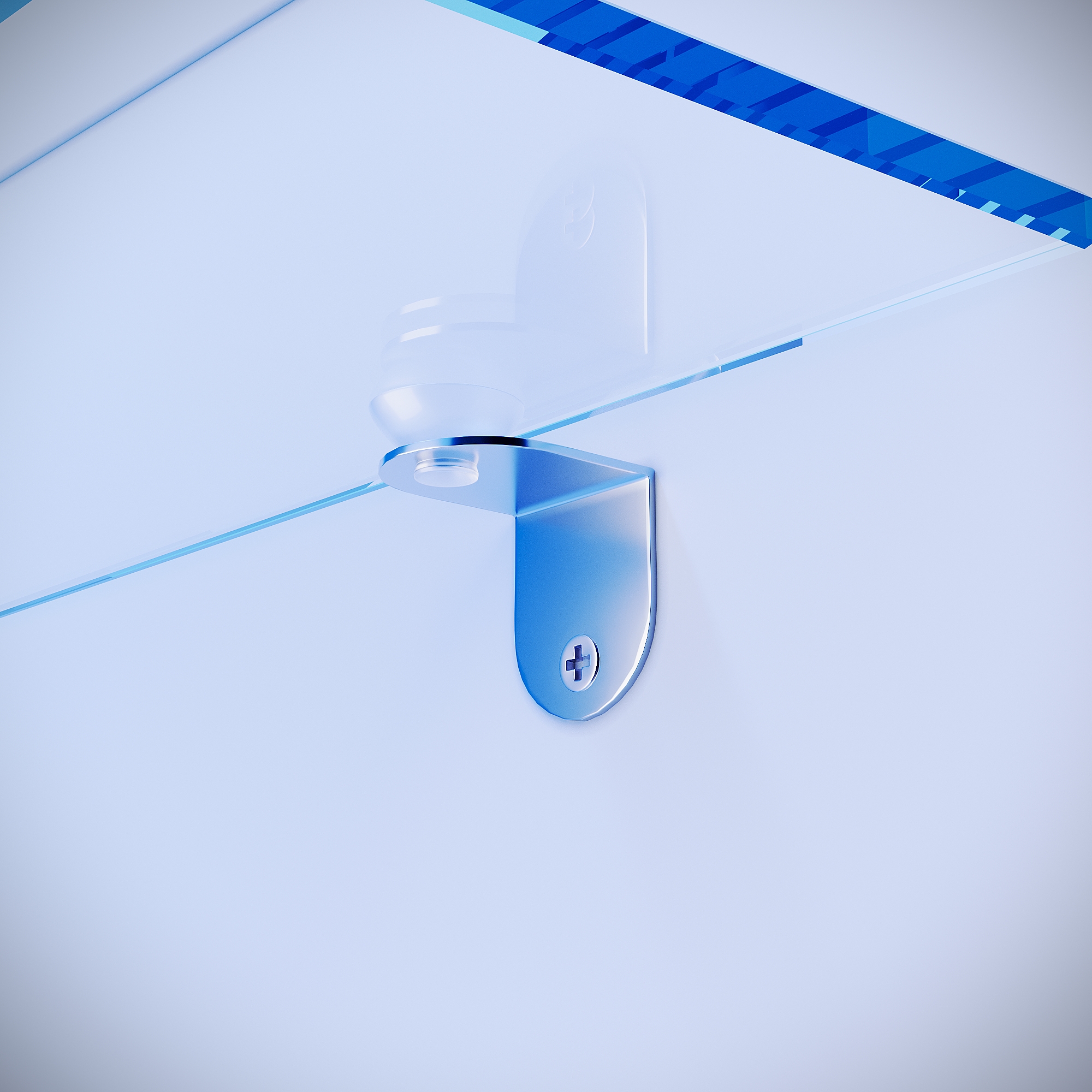 SIRHONA Meuble TV LED Rangement Moderne Sans Poignées + Etagères en Verre + Blanc + 160 cm - 5