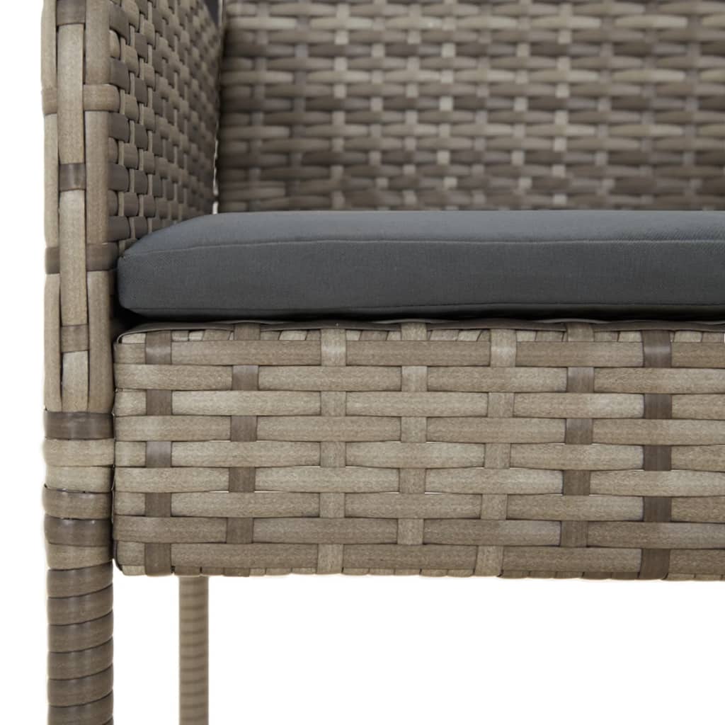 Maison Exclusive - Sedie da Giardino con Cuscini 4 pz in Polyrattan Grigie - 8
