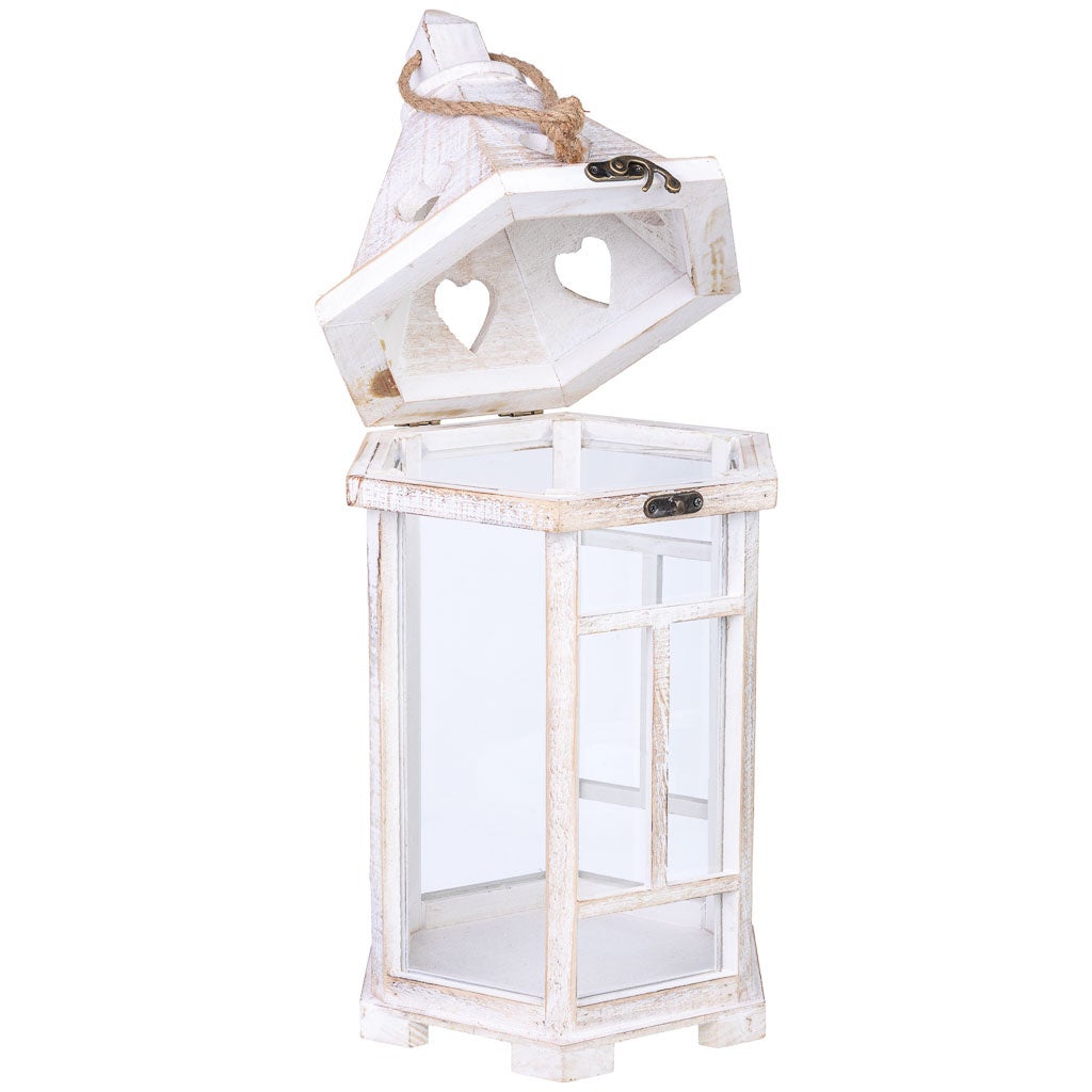 Lanterna in legno 22x22x51h cm - 5