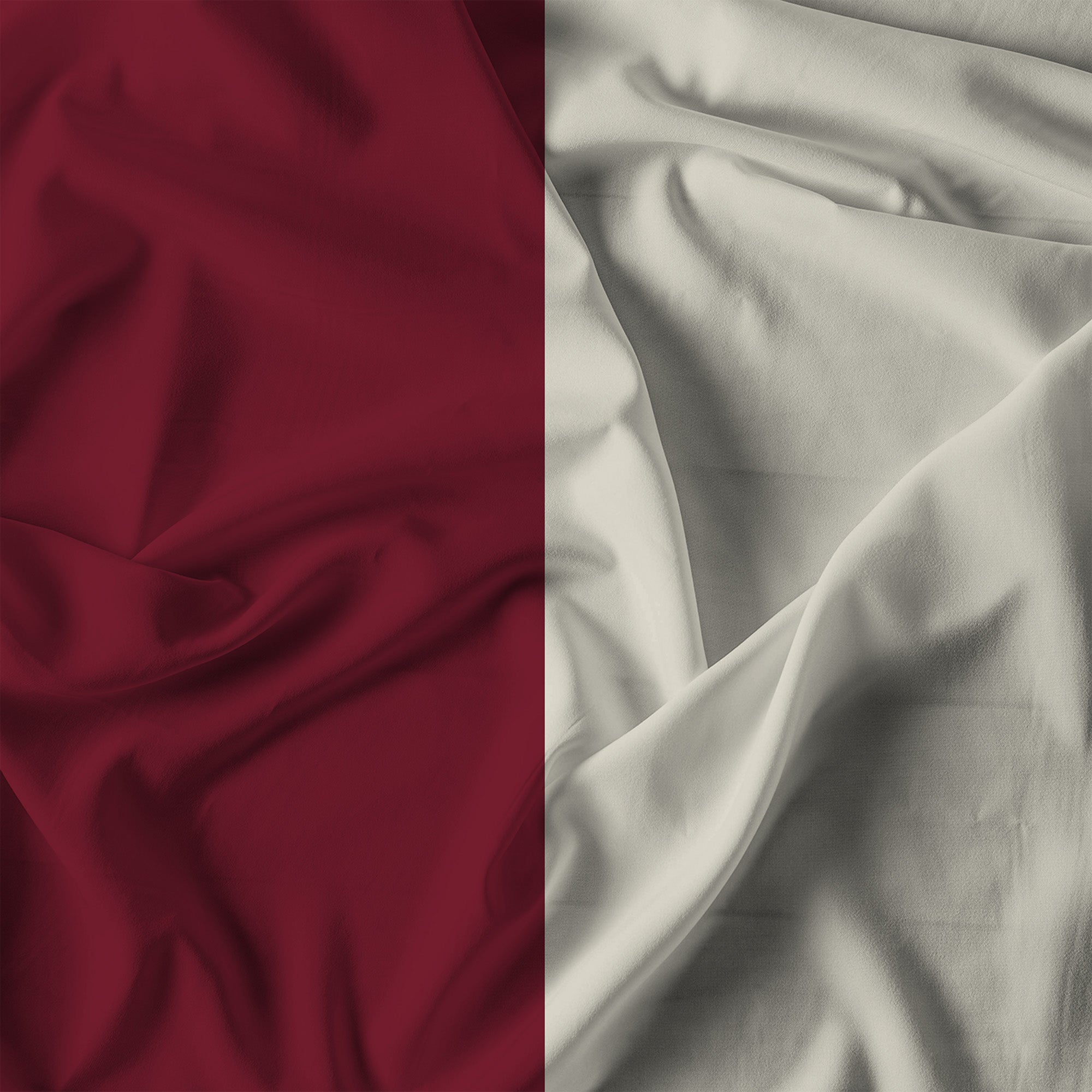 Housse de couette bordeaux/crème, 1 place et demie - taie d’oreiller 52x82cm - 4
