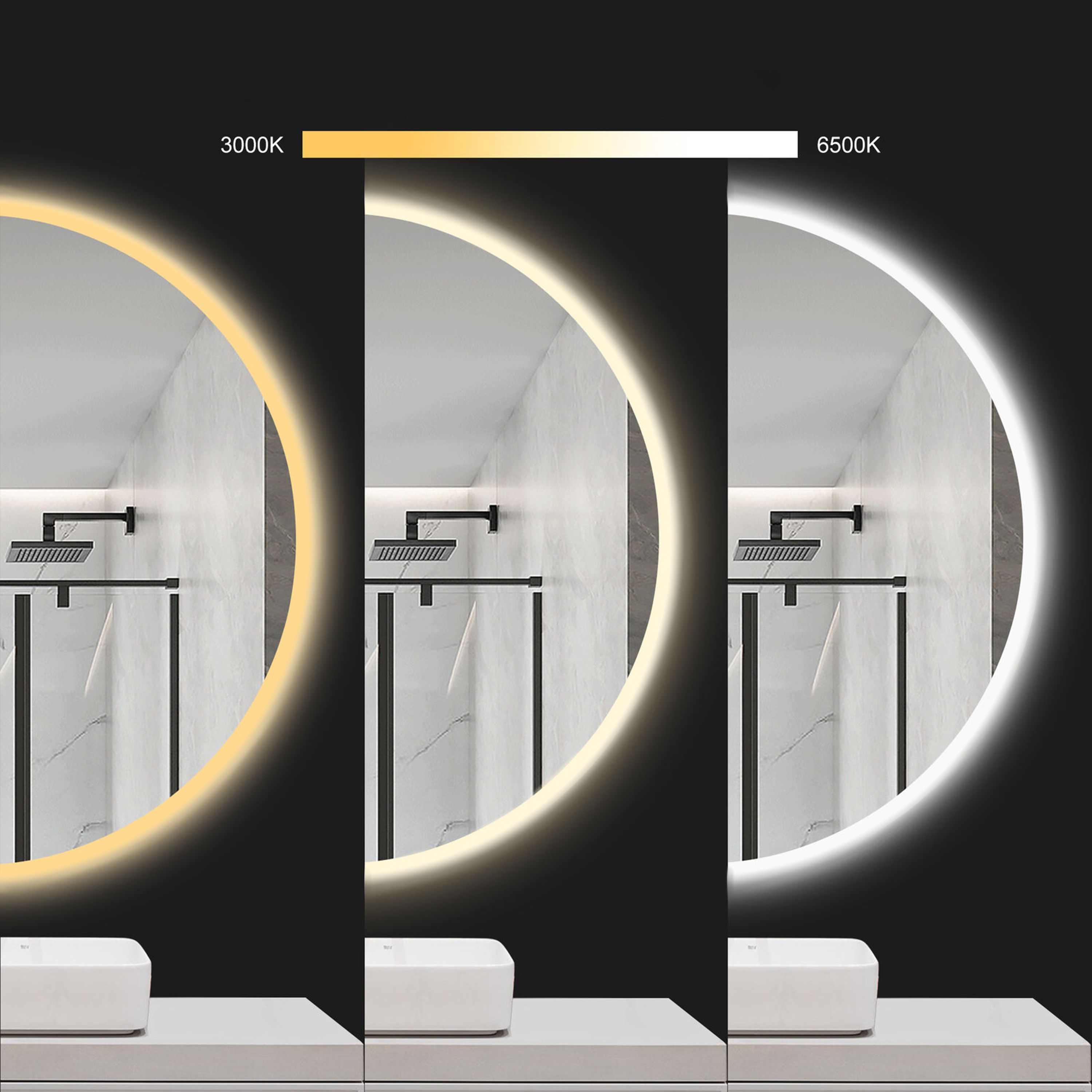 Lustro ścienne LED 70cm HZJ070 - 6