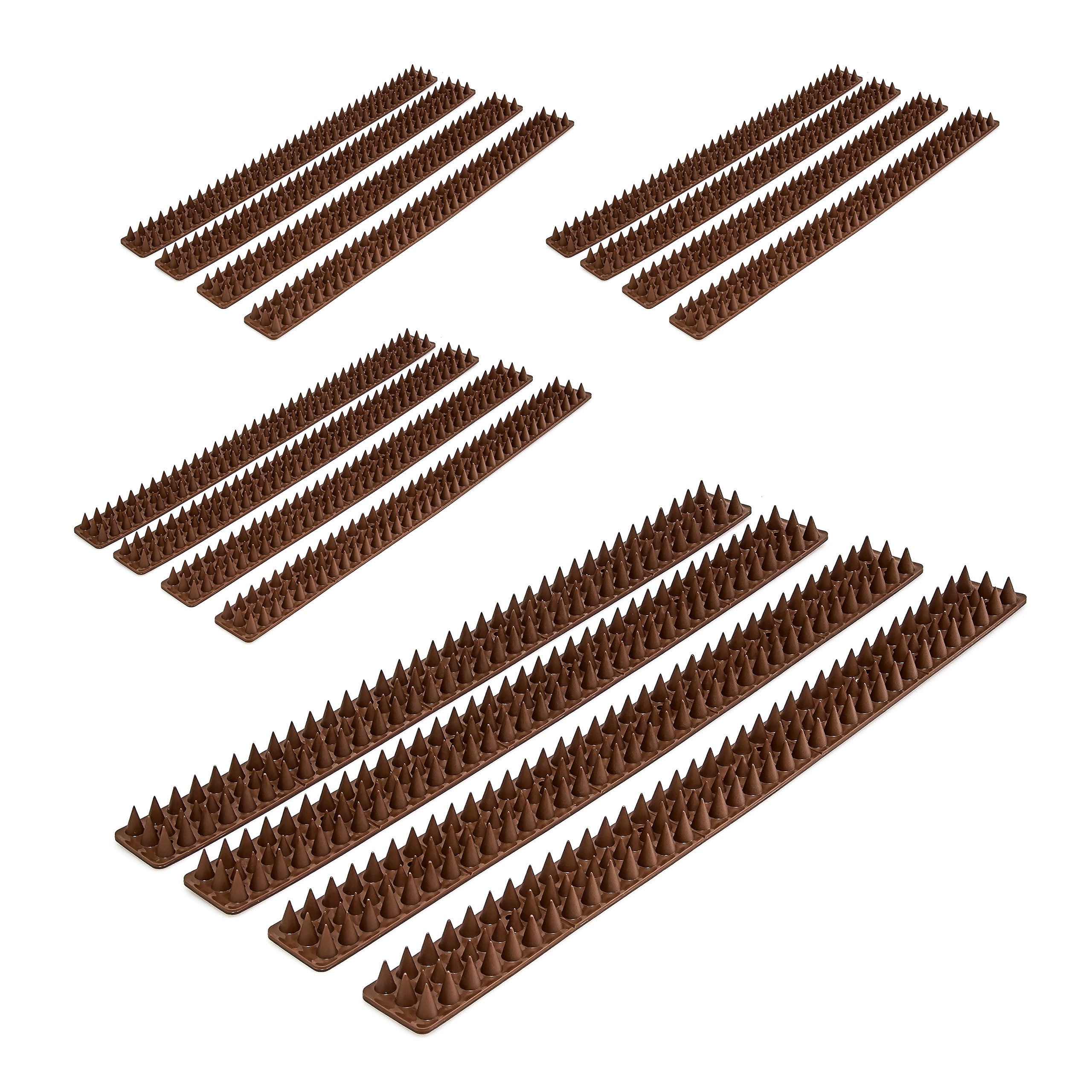 OFFO Piques Anti-pigeons Pour Empêcher Les Oiseaux Ou Les Animaux De S'éloigner, Pics De Clôture De Dissuasion D'oiseaux 1,2 M, Hauteur 10 Cm, Marron