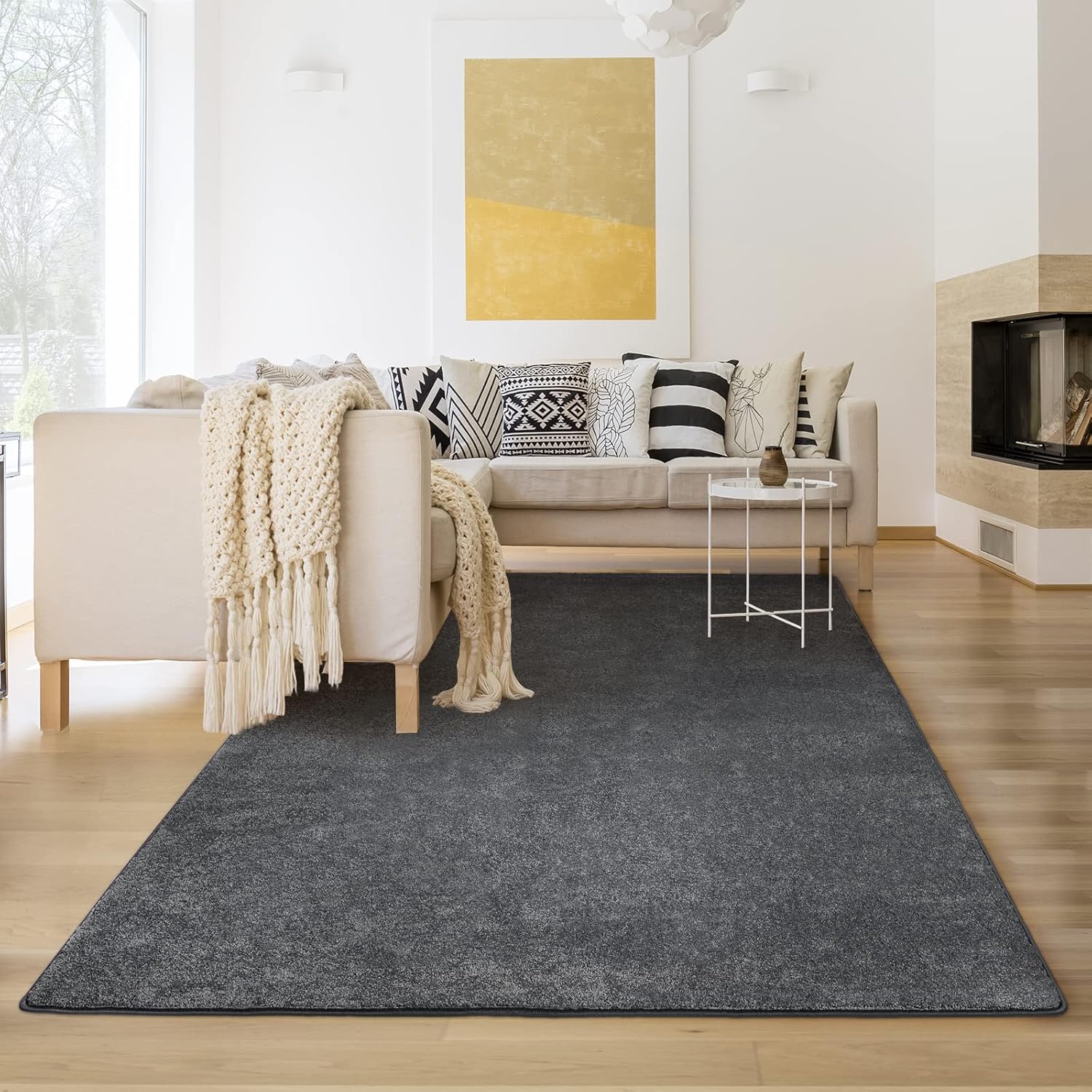 Tapis de Salon en velours Sundae, Anthracite 80 x 500 cm - 5