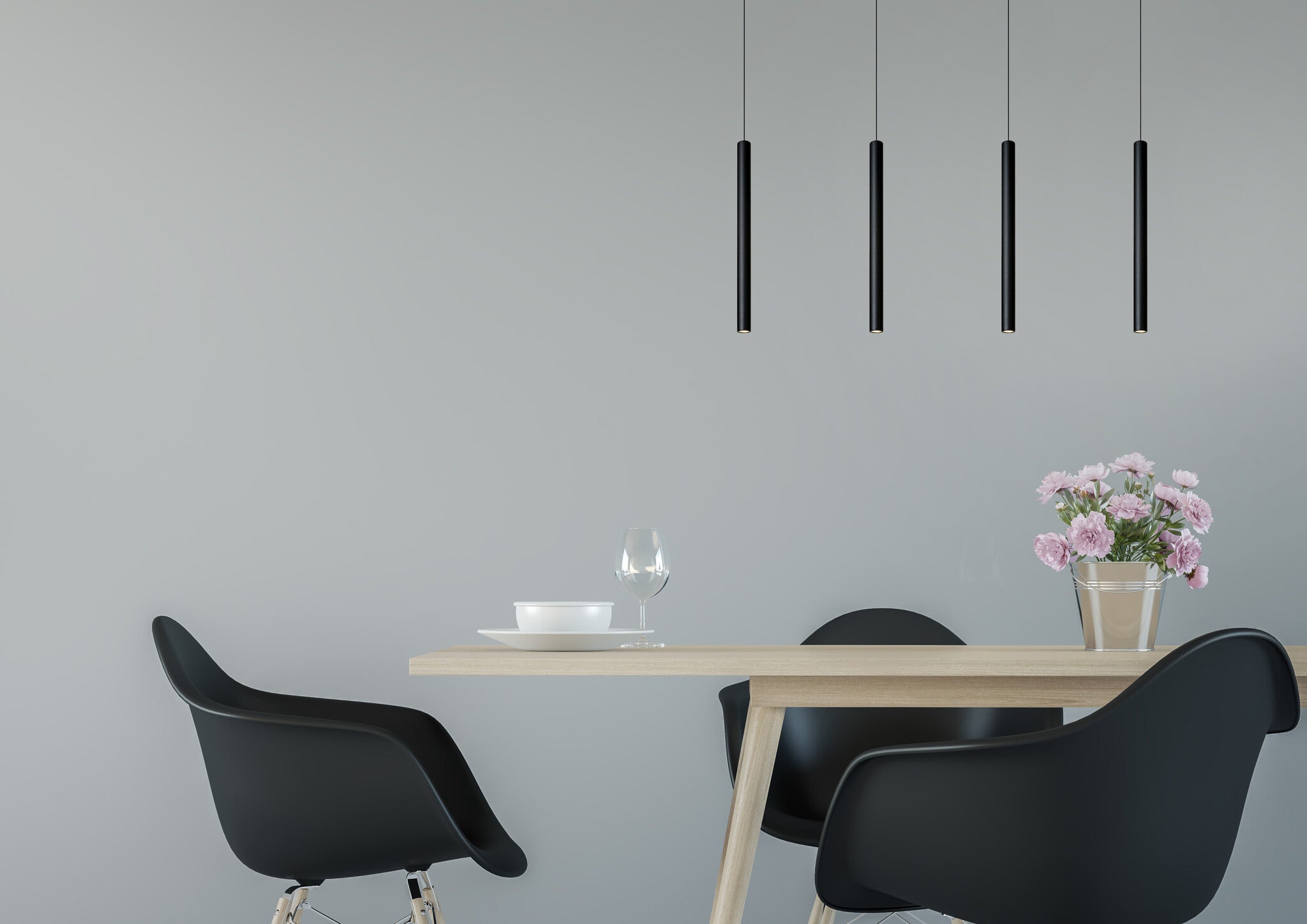 Suspension électrifiée Métal Noir LORENZ LUCIDE - L120 x larg10 x H60 cm - 6