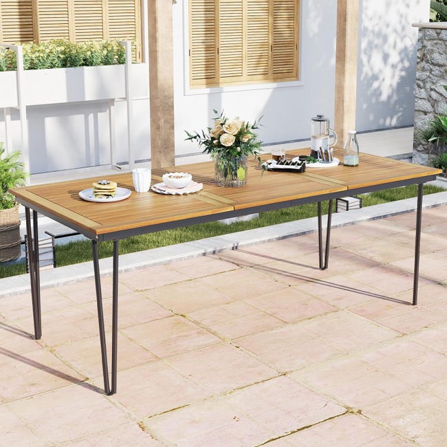 Tavolo Esterno Tavolo Da Giardino In Legno Di Acacia 140x75x76 Cm