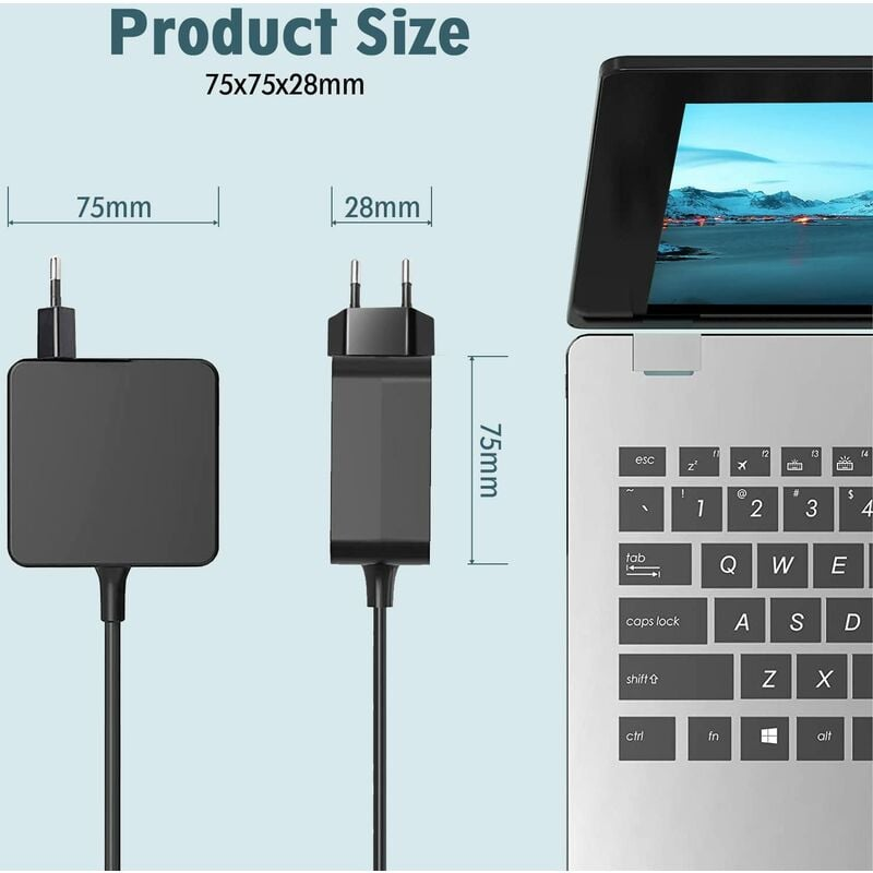 Ładowarka do laptopa ASUS 19 V 2,37 A 45 W (4,0 1,35 mm) Vivobook 14 15 17 X540S X541N X541U Zenbook 13 UX305 UX305F UX305C UX303U NPTER - 4