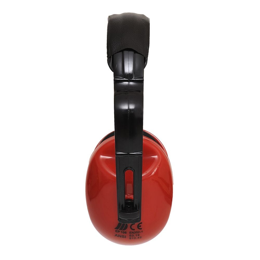 Casque Anti-bruit Portwest Classic Plus – SNR 28 DB, Léger, Confortable, Couleur Rouge