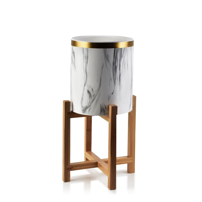 Doniczka ceramiczna MONDEX AVA 18x18x20 cm beżowa 1 szt.