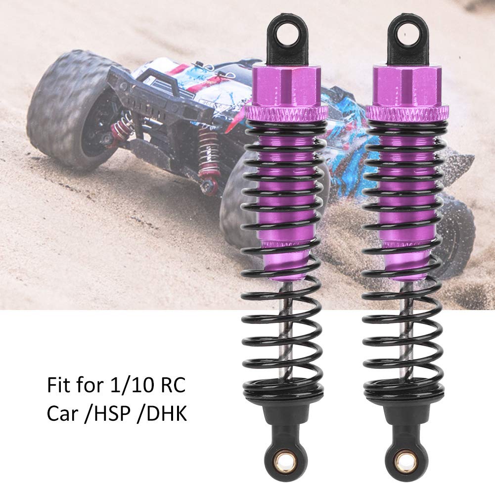 Ammortizzatore in metallo viola per modello di auto RC HSP 2 pezzi 1/10 Alta stabilità Design robusto e perfetto Installazione (110 MM) - 7