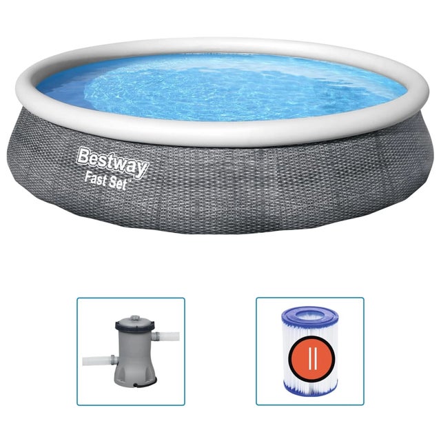 Ensemble de piscine gonflable Fast Set avec pompe 396x84 cm Bestway