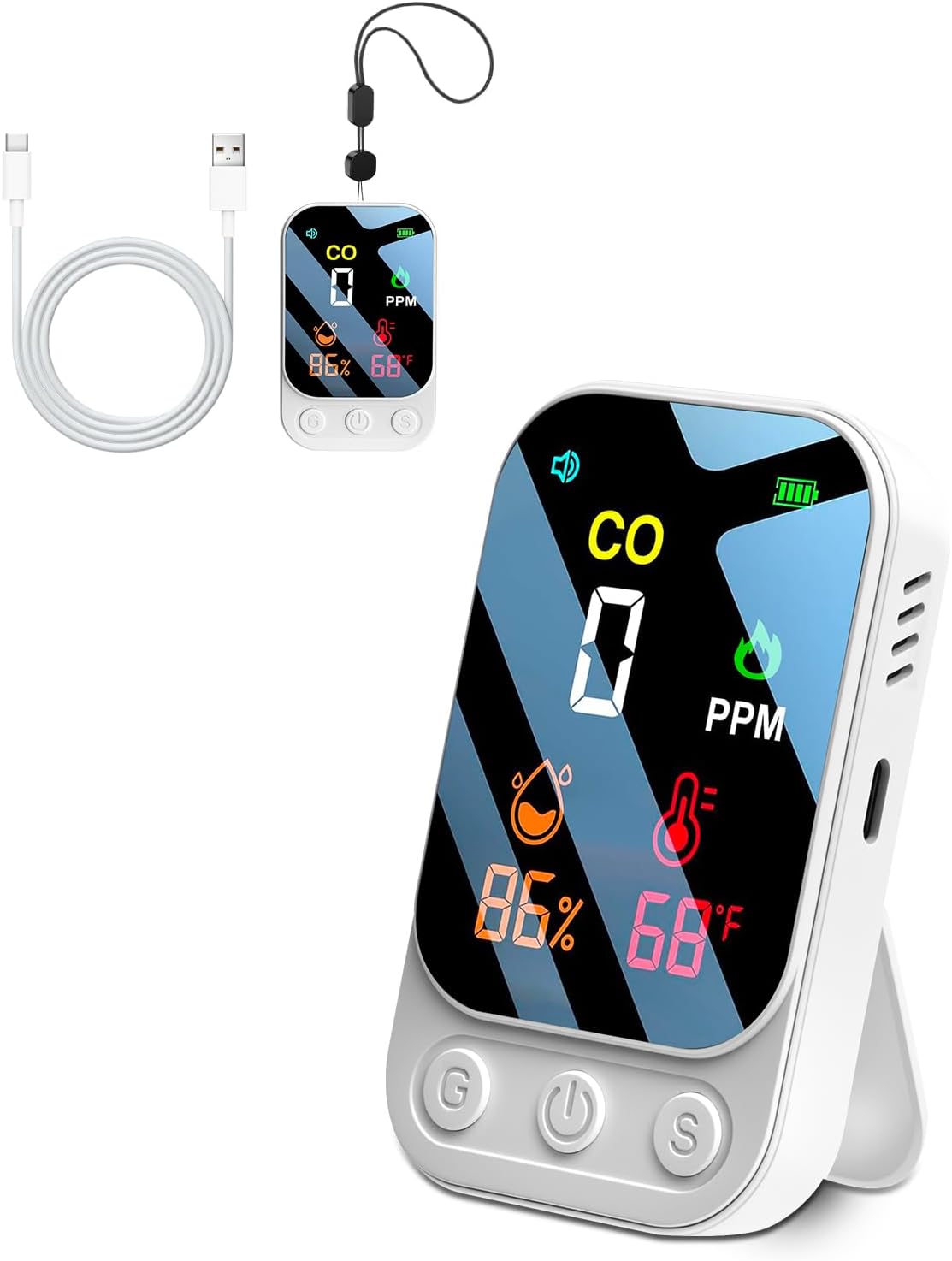 Détecteur De Monoxyde De Carbone Sans Tracas Kidde Avec Affichage Numerique Et Pile Scellee De 10 Ans 0460347p