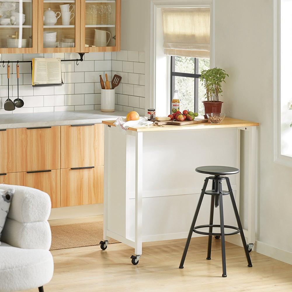 SoBuy FKW74-WN Meuble de Cuisine Desserte de Cuisine à Roulettes Table Roulante Meuble de Rangement pour Cuisine et Salon - 8