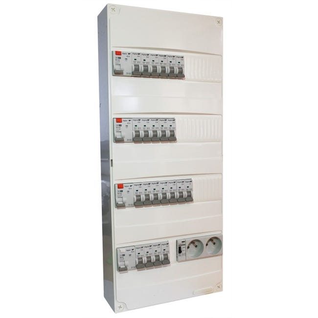 Dv Module 13 Coffret logement monté et câblé TAMC Digital Electric - 13 modules - 4 ...