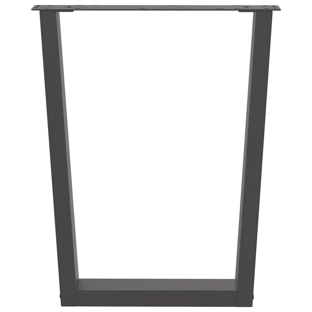 Maison Exclusive - Pieds de table à manger en forme de V 2 pièces Anthracite 60 x (72-73,3) cm Acier - 3