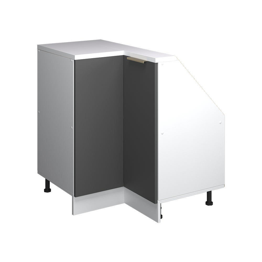 Vicco Narożna szafka kuchenna na dach skośny R-Line, Antracytowo-złoto-biały, 75.6 cm z 1 drzwiami