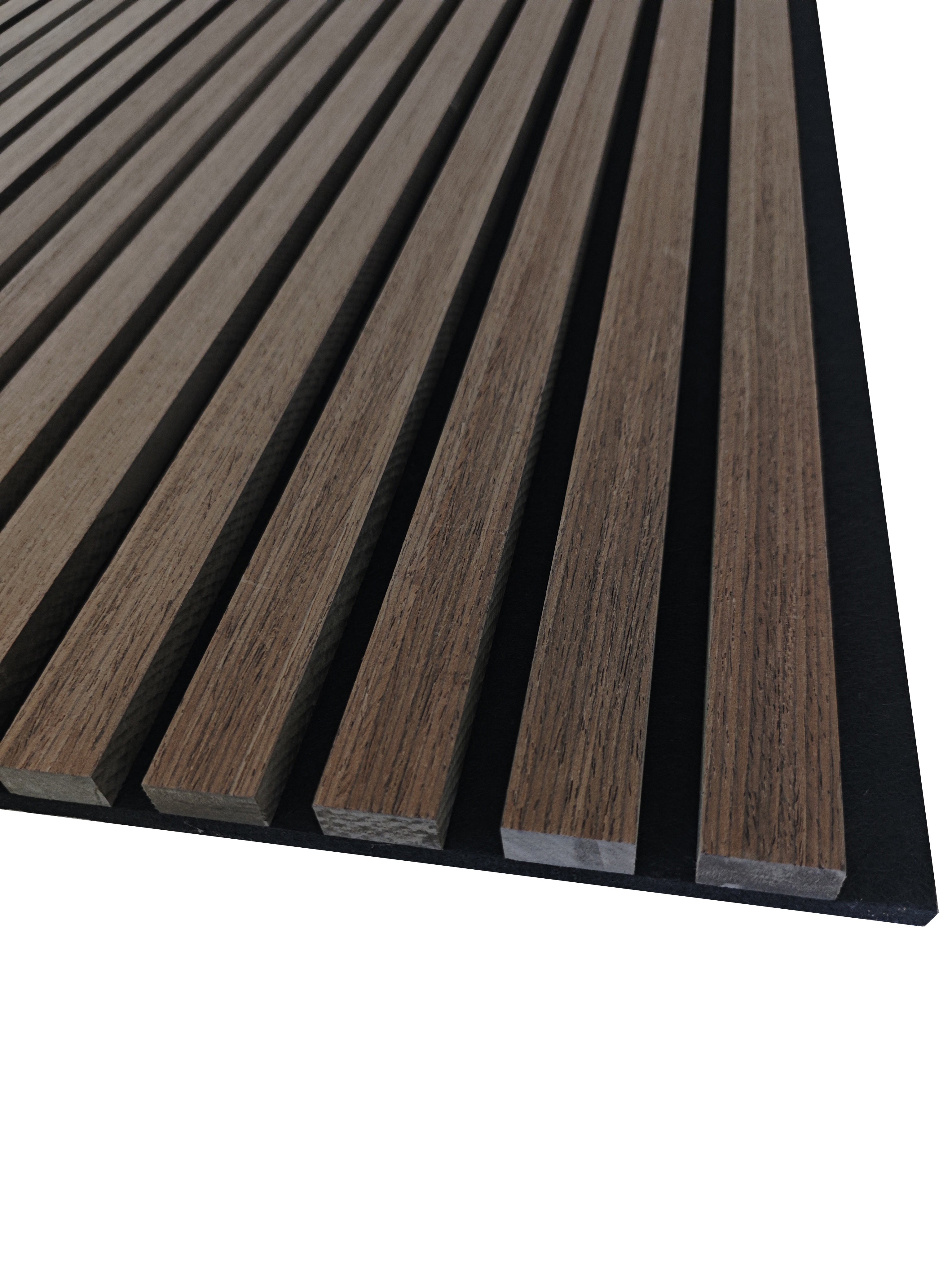 Lot de 3 Panneaux Muraux Décoratifs Acoustiques Bois MDF 240x60cm Noyer AntiBruit, Facile à Poser - 4