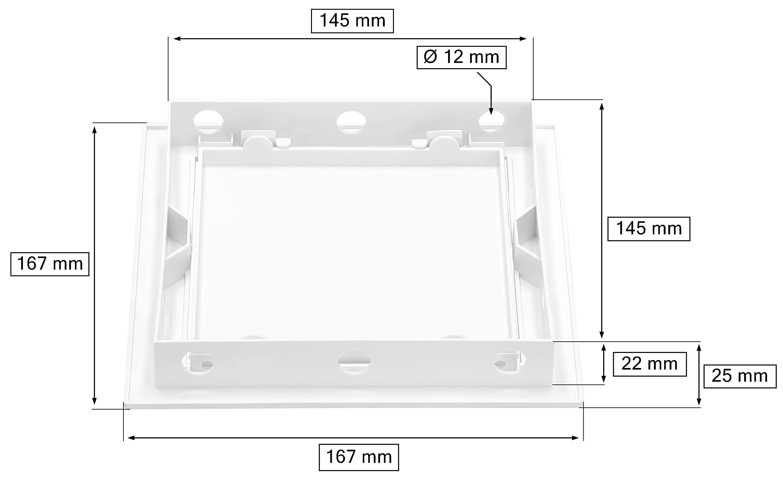 Trappe de Visite 15x15 cm - Plastique Blanc - Trappe d'Inspection pour Placo - Plafond - Comble - KOTARBAU - 2