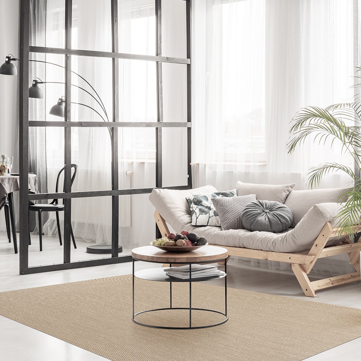 Tapete de vinil Premium de Alta Gama, Tapete de quarto Lavável antiderrapante e resistente Deblon Marrom Liso 160x230 cm - 2