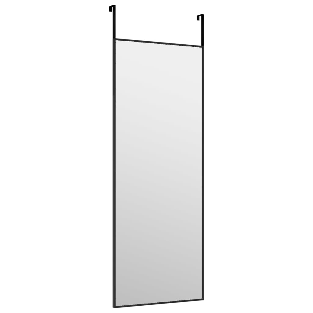 Miroir de porte en verre noir et aluminium 30x80 cm- COMFORTXL - 3
