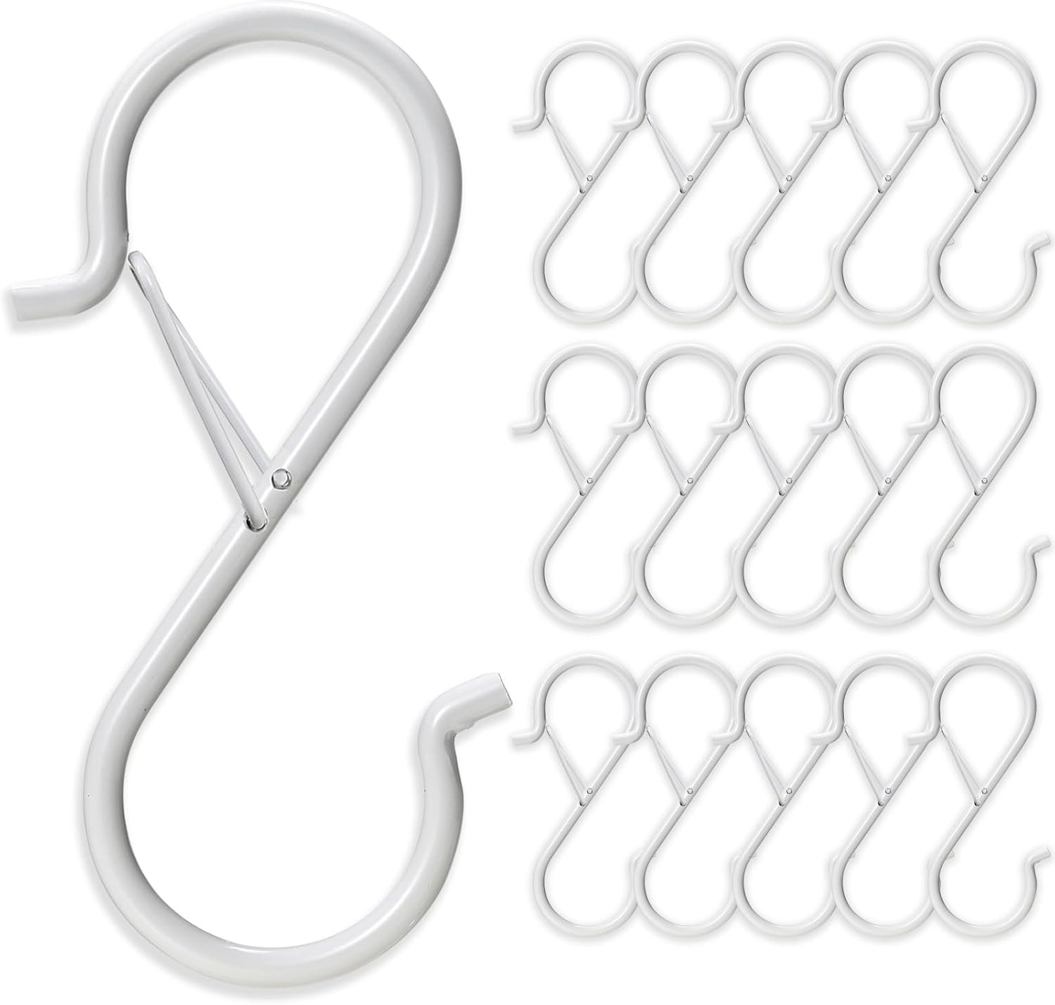 Attaccapanni Metallo Multiuso Ganci A S Acciaio Inox - 20 Pezzi Multidimensionale Per Cucina, Bagno E Camera Ganci Cucina