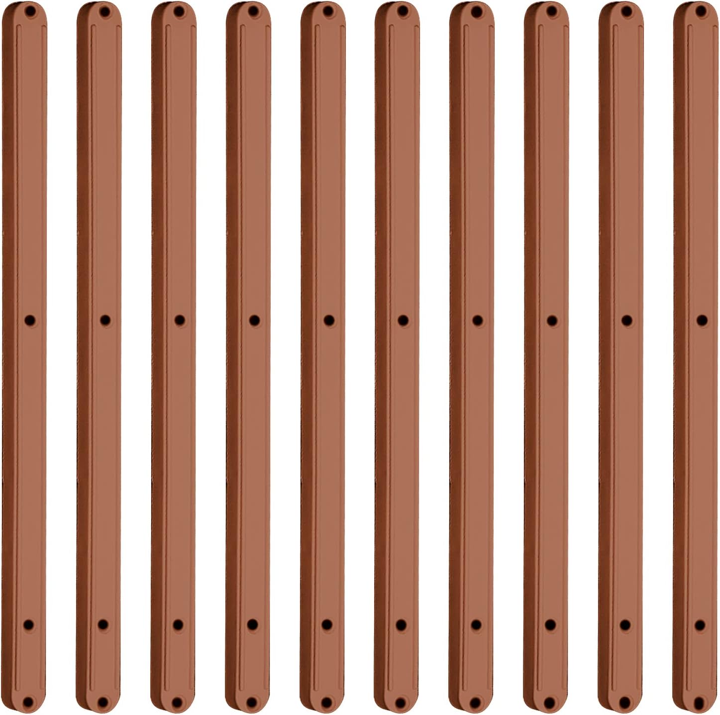 Prowadnice plastikowe do szuflad meblowych (brązowe, 298 mm)