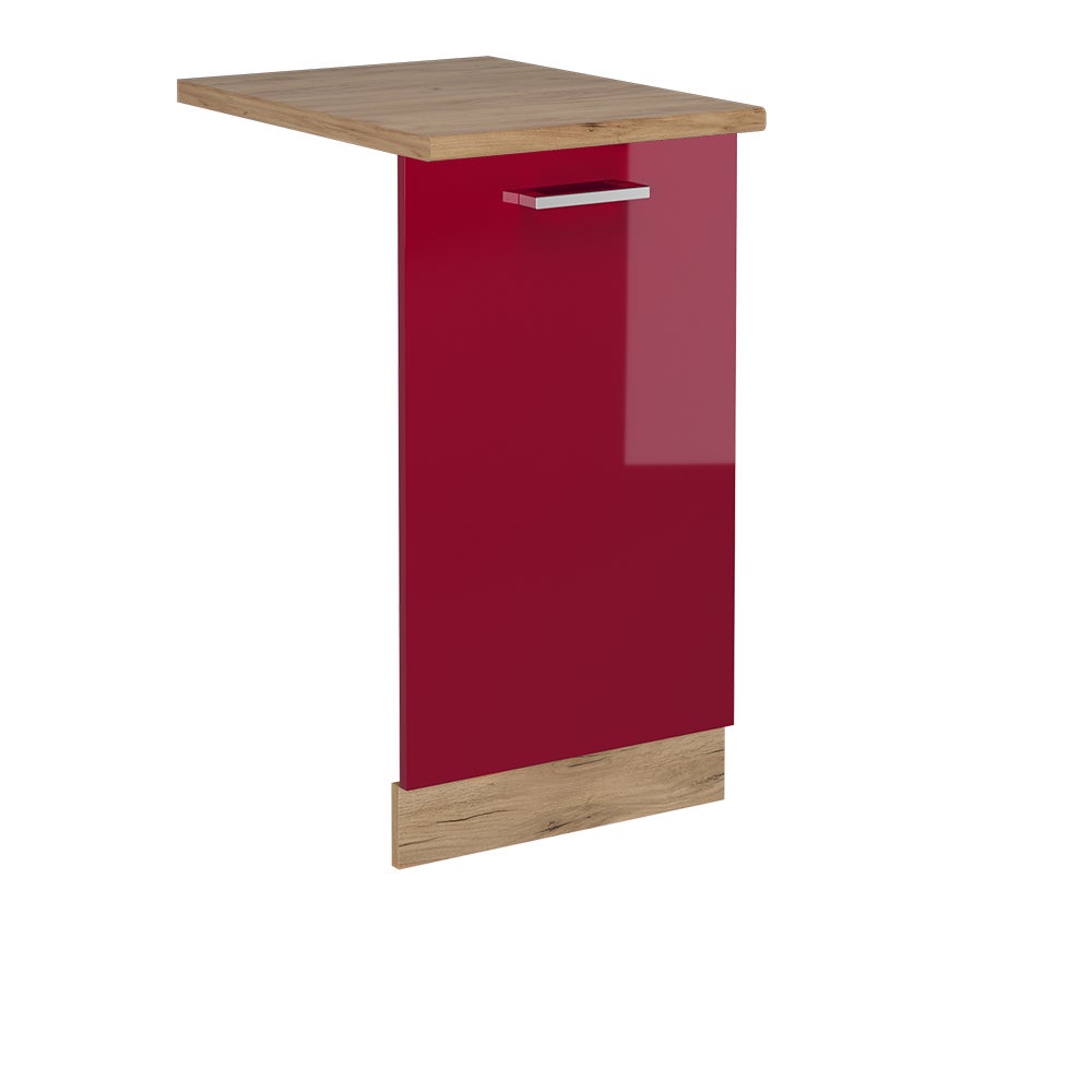 Vicco Panel przedni zmywarki R-Line, Czerwony połysk, 45 cm , BP Dąb
