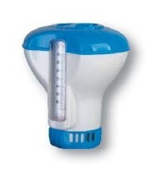 Flotador De Cloro Para Piscina De 5 Pulgadas Con Termómetro, Dispensa Tabletas De Cloro Automáticamente, Ajustable