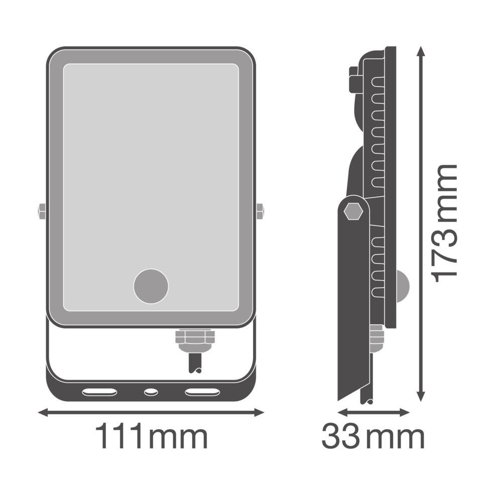 OSRAM HOMELIGHTING Floodlight Essential Sensor 20W 3000K 4099854430053 ...