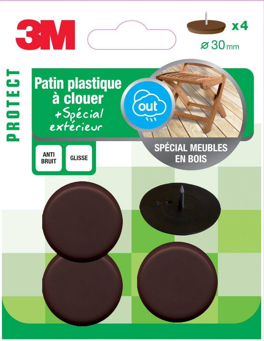 Plastique Tri Glide 'Black' 25 Mm