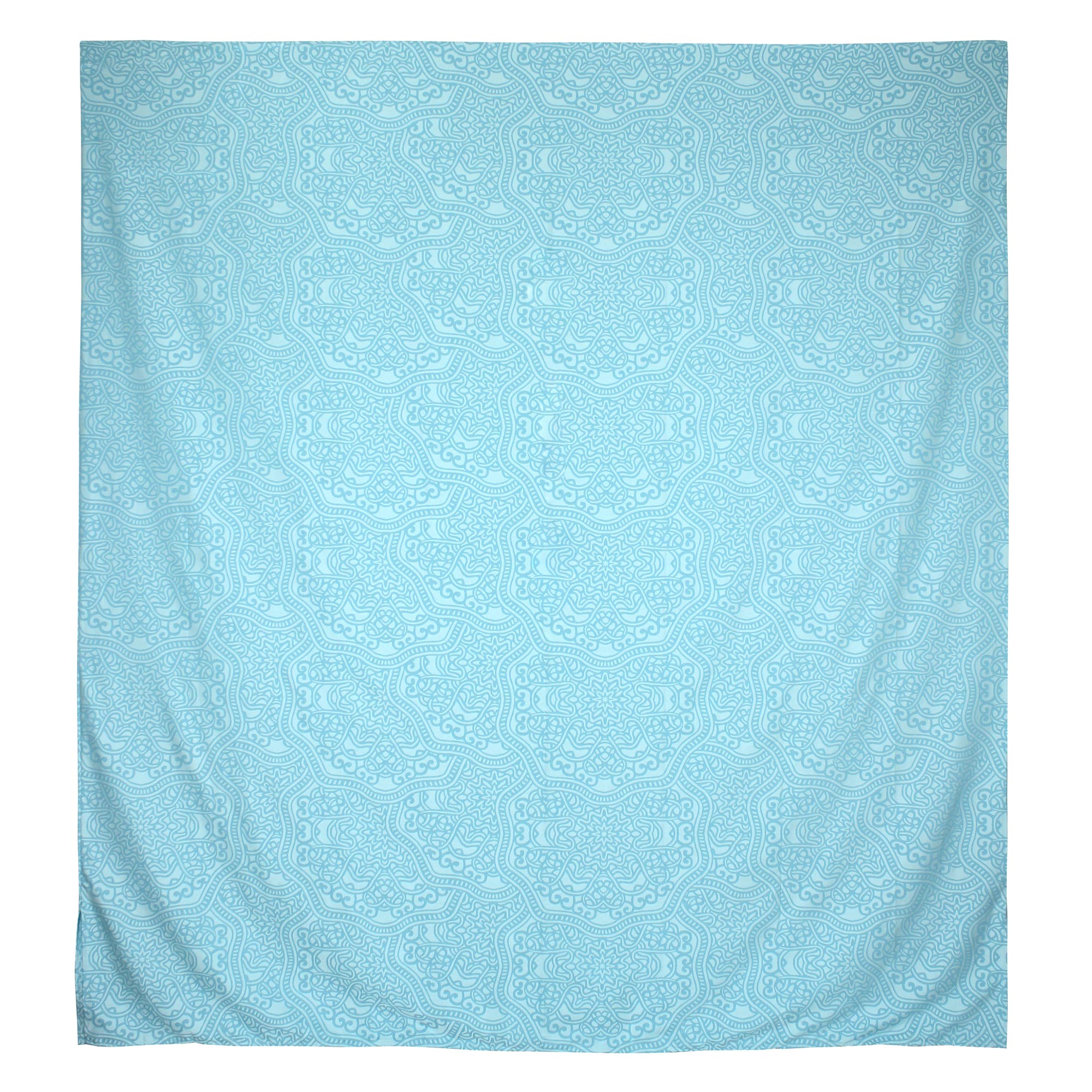 Housse de couette 260x240 cm Satin de coton PANTHEON Bleu clair - 3