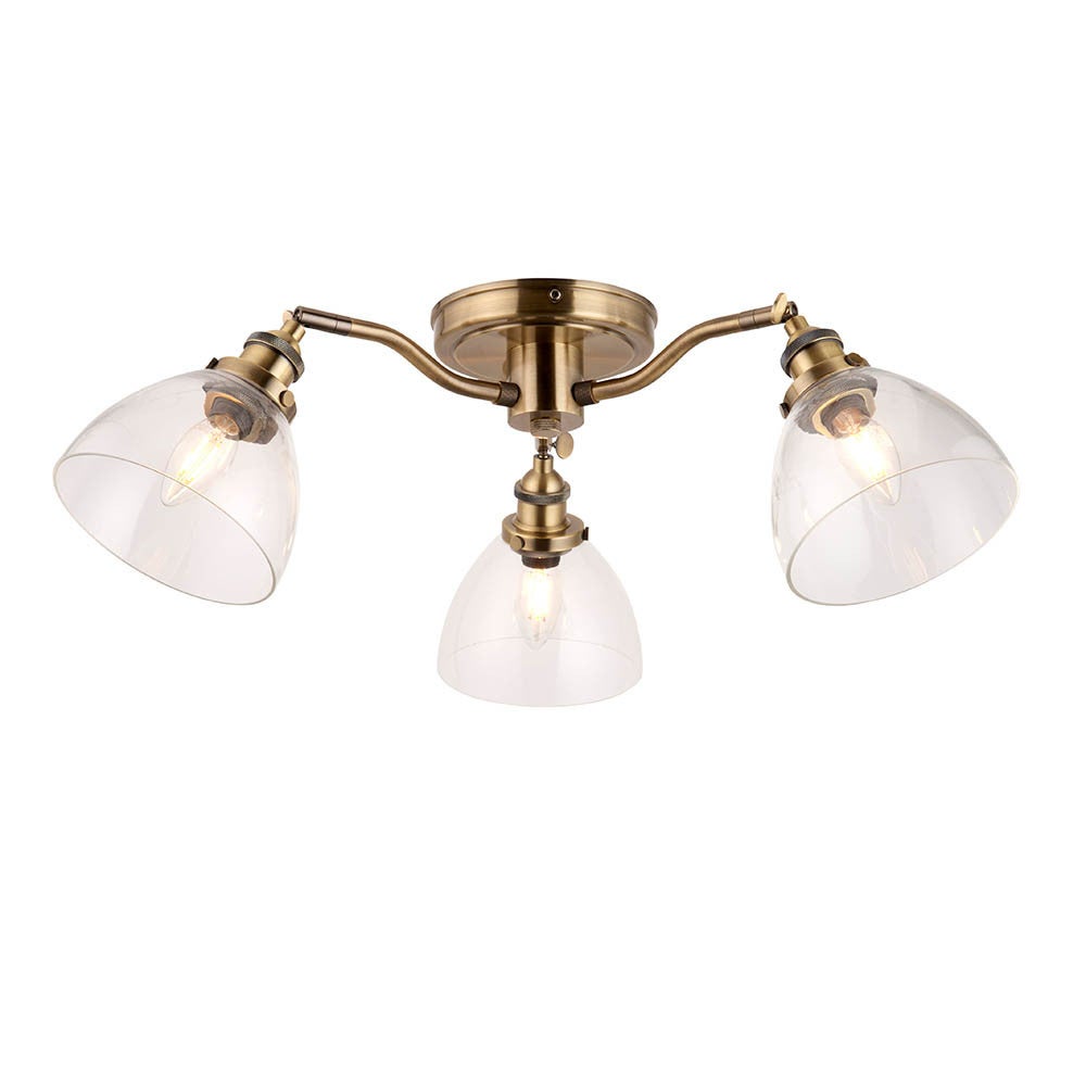 Lampa wisząca HANSEN antyczna mosiężna 3xE14x15W metal wym:16x70x70cm IP20 Endon