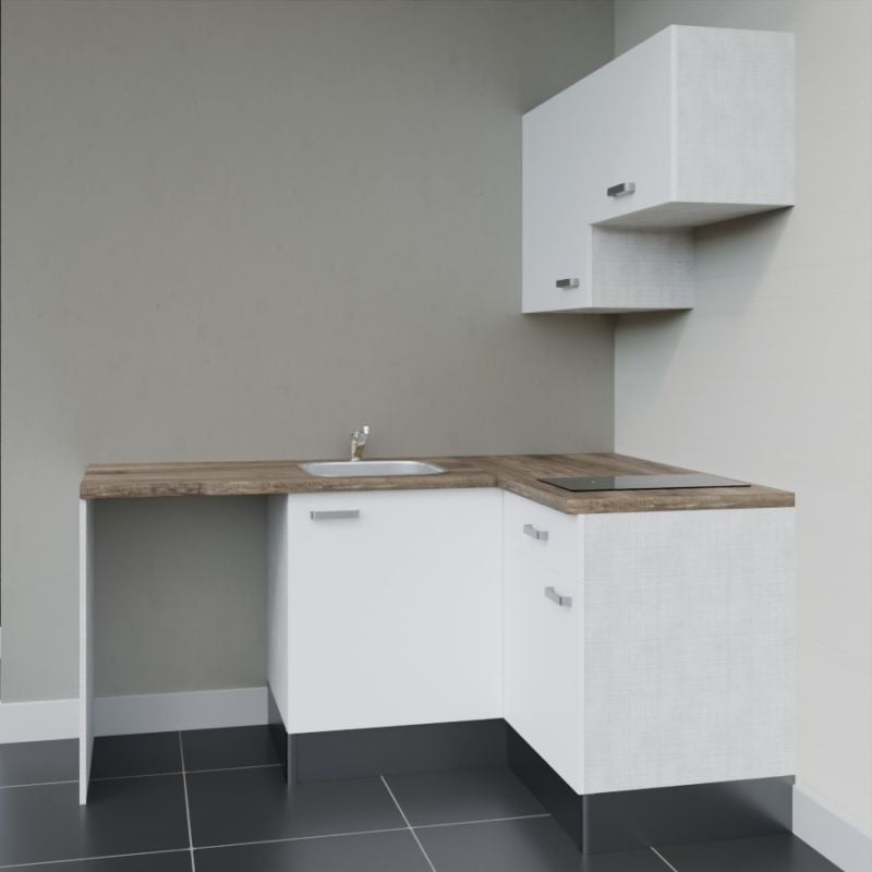 Kitchenette d'angle KA02L-PT avec plan de travail et évier - 3