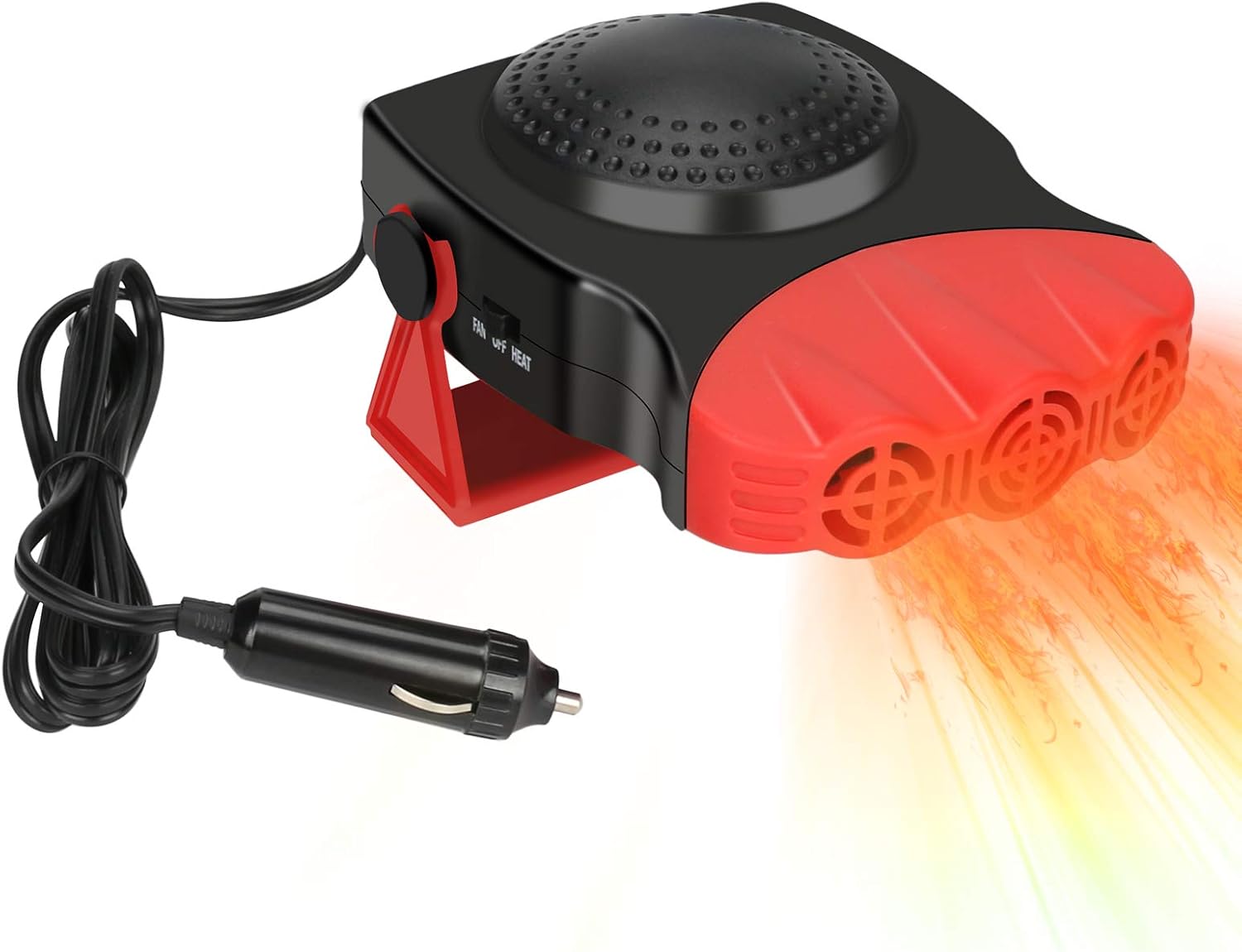 Ogrzewacz samochodowy, 150 W, 12 V, gniazdo zapalniczki, przenośny wentylator i grzejnik 2 w 1, ogrzewanie/chłodzenie, podgrzewacz, odmgławiacz