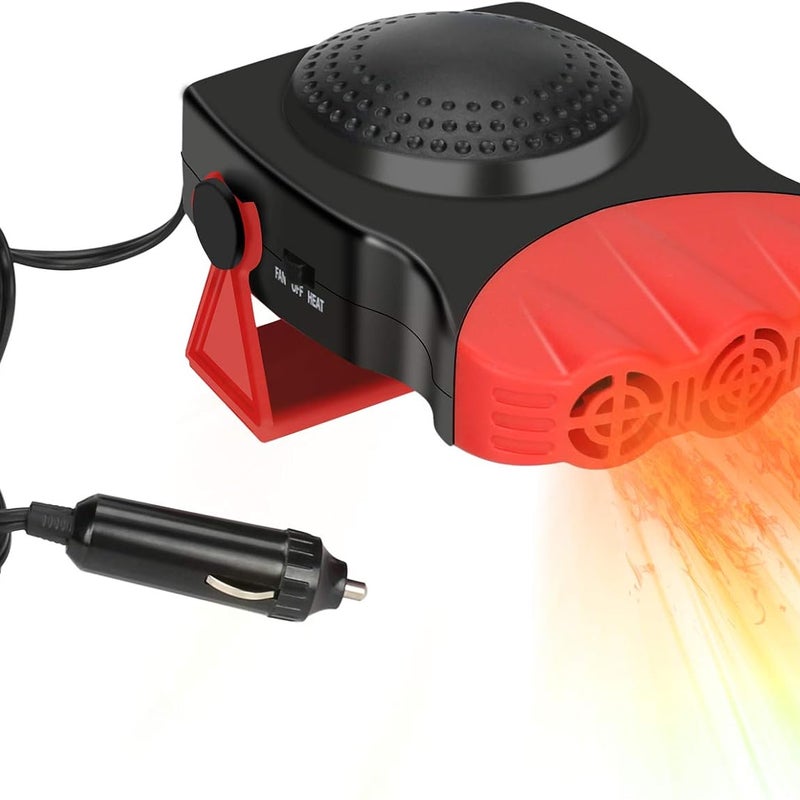 Ogrzewacz samochodowy, 150 W, 12 V, gniazdo zapalniczki, przenośny wentylator i grzejnik 2 w 1, ogrzewanie/chłodzenie, podgrzewacz, odmgławiacz