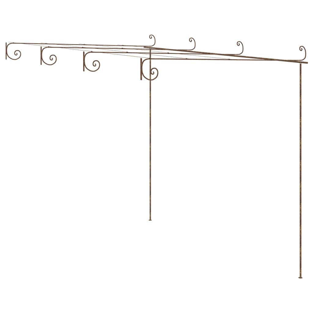 vidaXL Pergola de jardin Marron antique 4x3x2,5 m Fer - 2
