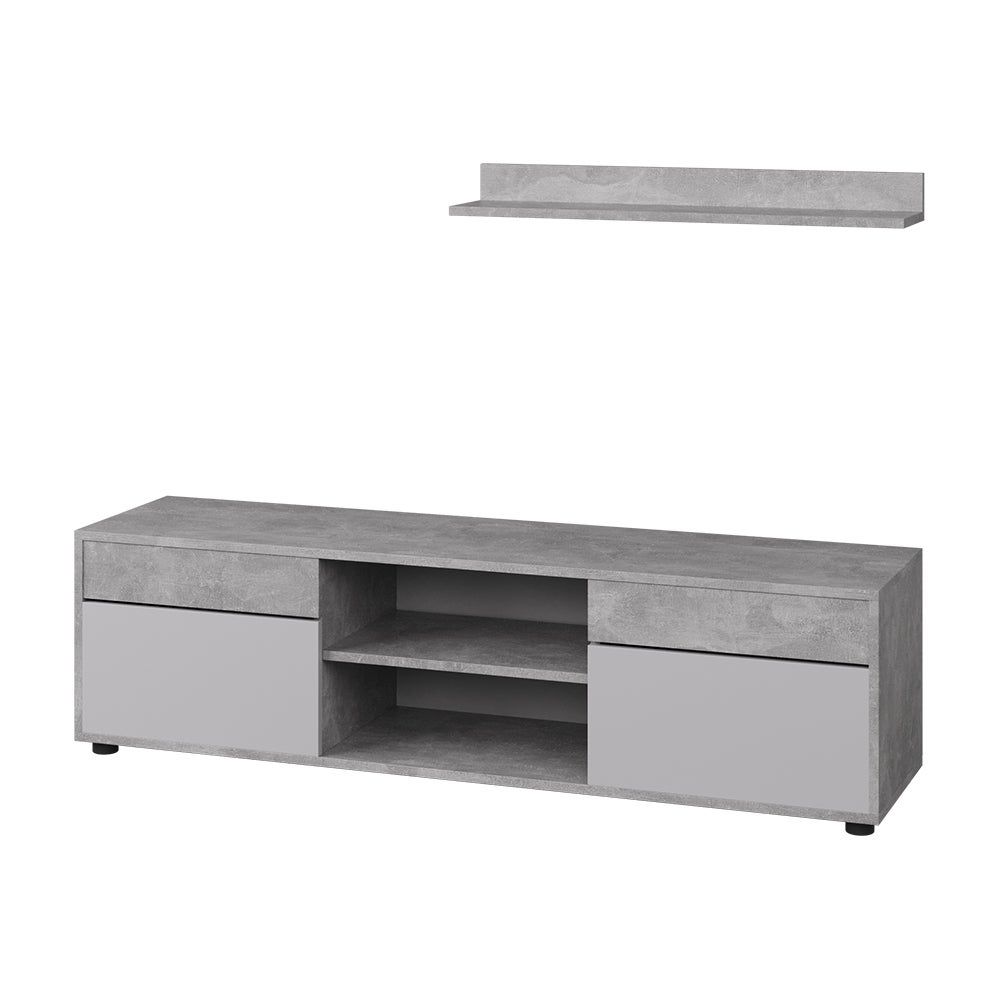 Vicco Ściana w salonie Berno, Beton/Biały, 2 części