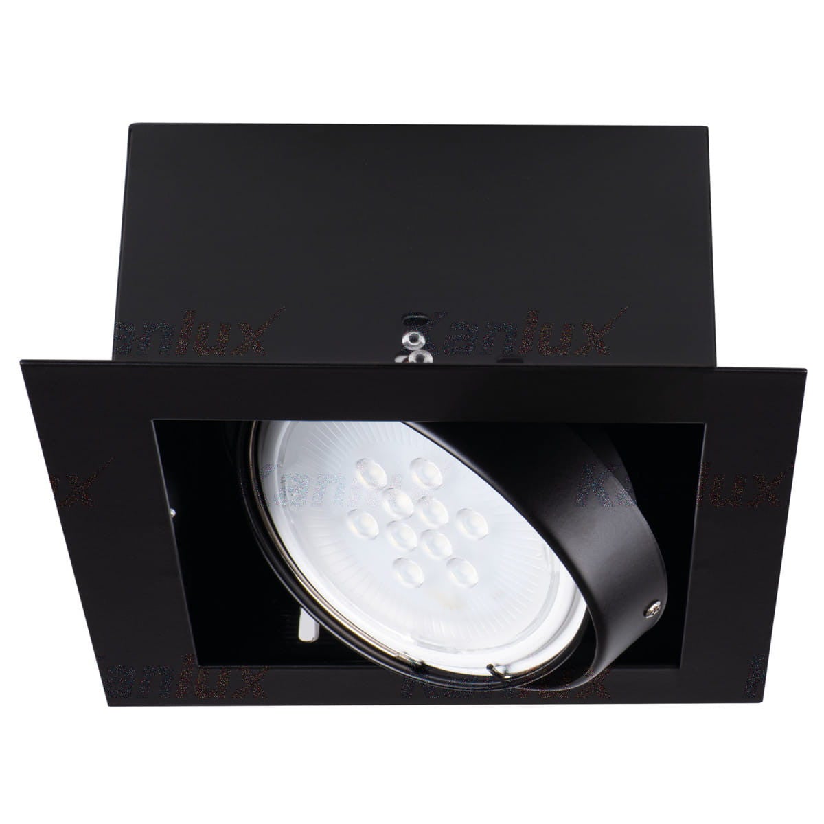 Oprawa sufitowa wpuszczana Mateo czarna 1xES111x25W kwadratowa ruchoma IP20 wym: 15 x 19,5 x 19,5 cm metal Kanlux