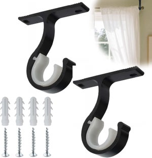 Lot De 2 Supports De Tringle à Rideaux En Alliage D'aluminium